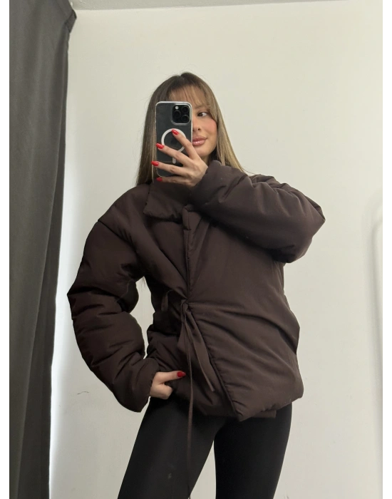 Minnie Puffer Mont - Kahverengi