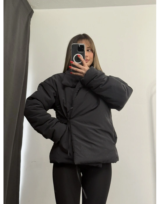 Minnie Puffer Mont - Siyah