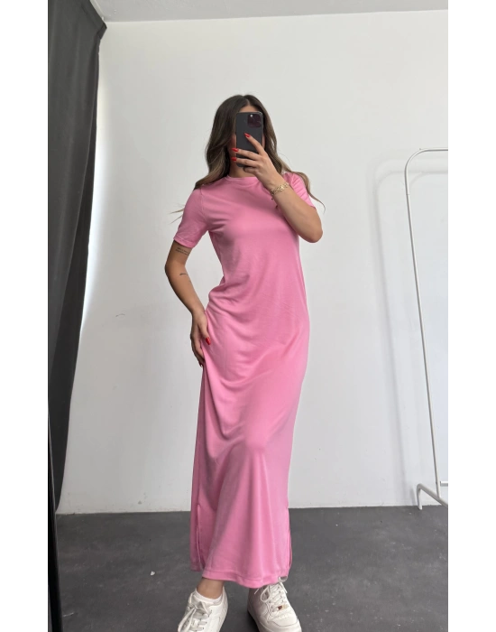 Minso Basic Elbise - Pembe