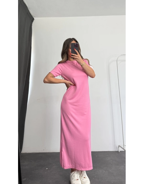 Minso Basic Elbise - Pembe
