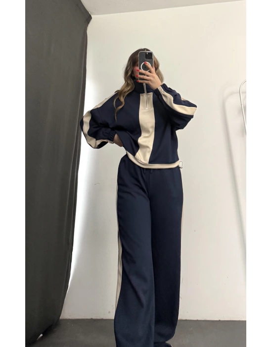 Miranda Şeritli Eşofman Takım - Lacivert