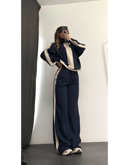 Miranda Şeritli Eşofman Takım - Lacivert