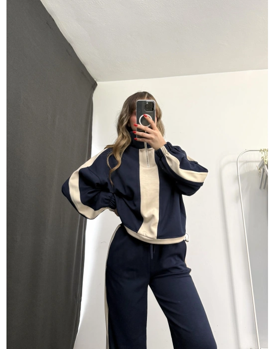 Miranda Şeritli Eşofman Takım - Lacivert