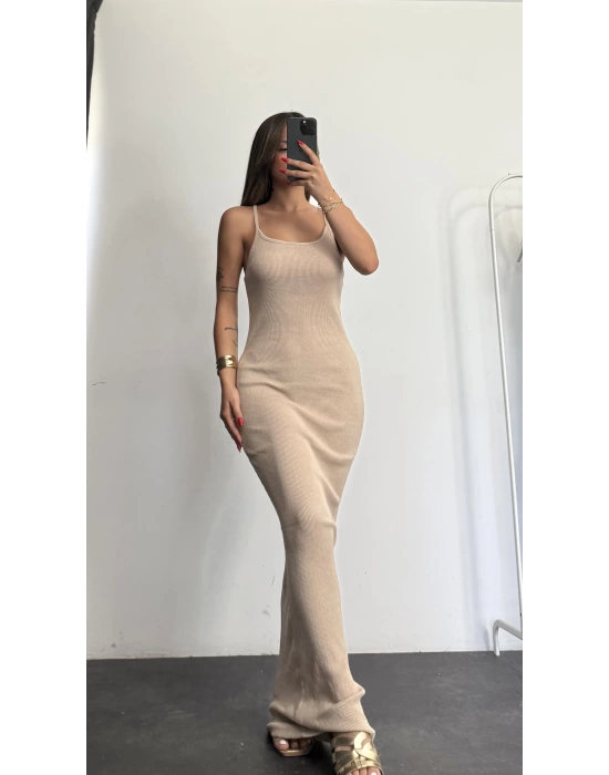 Miro Basic Elbise - Bej