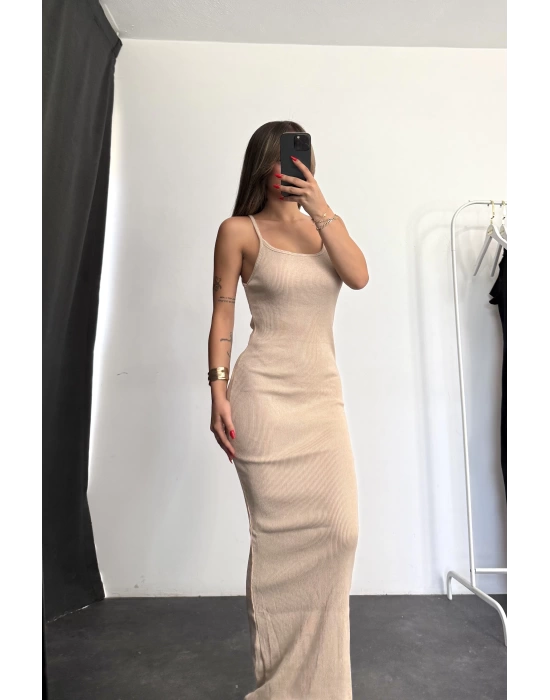 Miro Basic Elbise - Bej