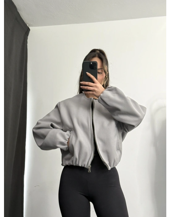 Molly Bomber Ceket - Gri