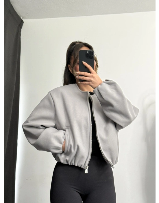 Molly Bomber Ceket - Gri