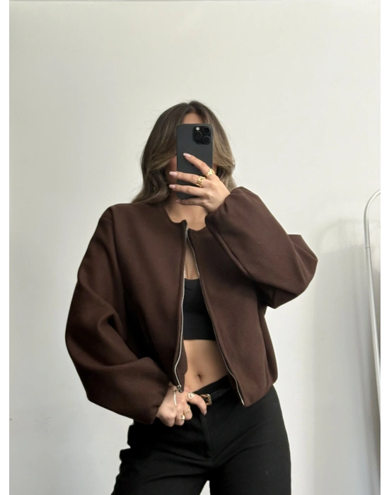 Molly Bomber Ceket - Kahve