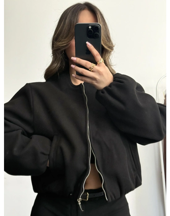 Molly Bomber Ceket - Siyah