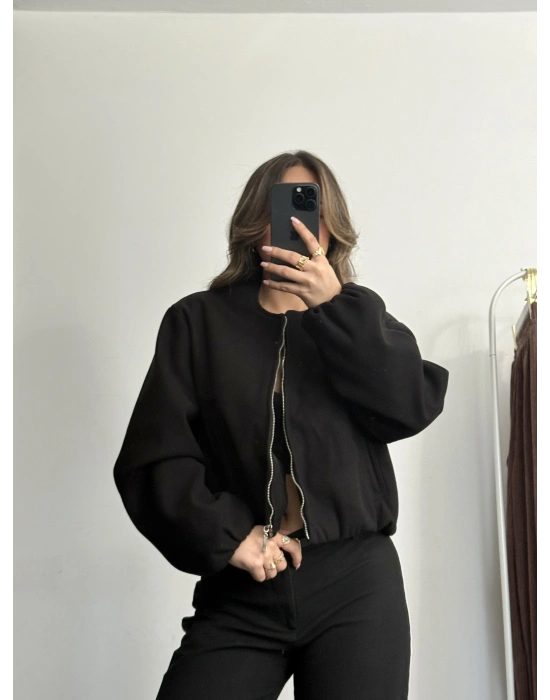 Molly Bomber Ceket - Siyah