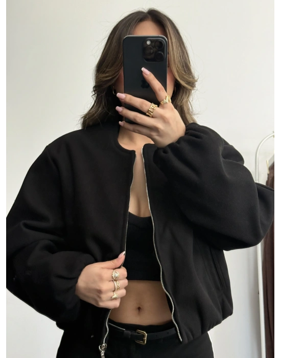 Molly Bomber Ceket - Siyah
