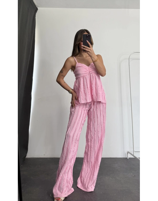 Monaco Askılı Takım - Pembe