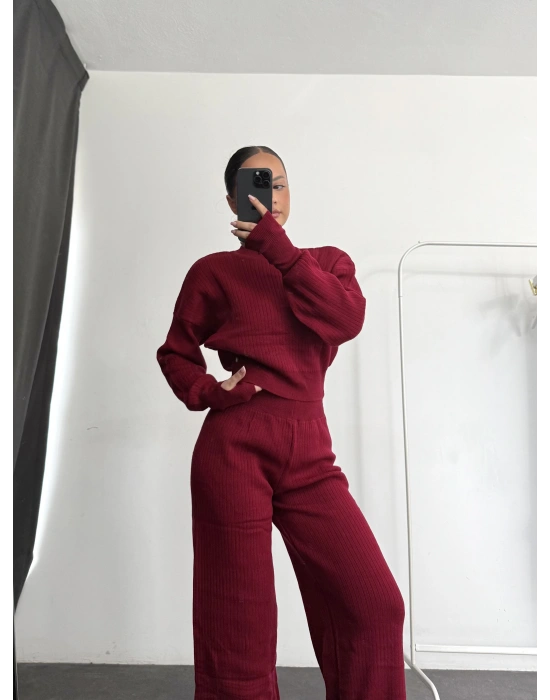Monica Triko Takım - Bordo