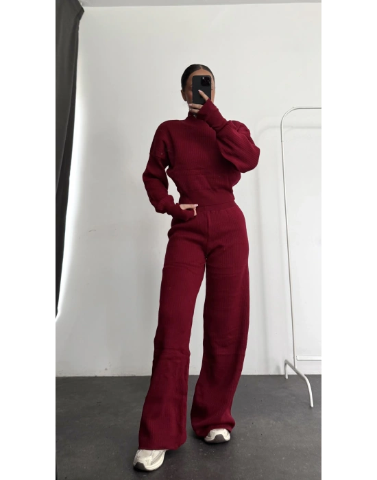 Monica Triko Takım - Bordo