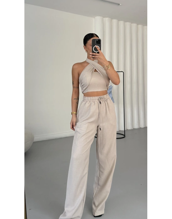 Mosby Halter Takım - Bej