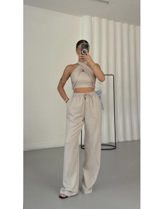 Mosby Halter Takım - Bej