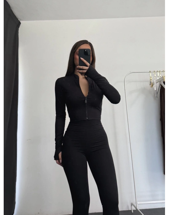 Motion Fermuarlı Takım - Siyah