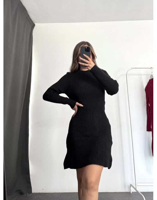 Nina Triko Elbise - Siyah