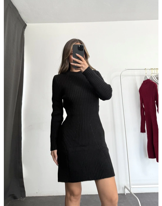 Nina Triko Elbise - Siyah