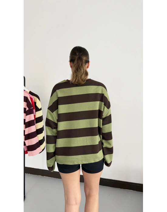 NY City Sweatshirt - Yeşil|Kahve