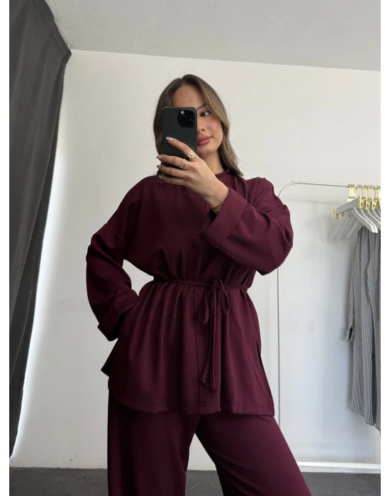 Oliva Kuşaklı Takım - Bordo