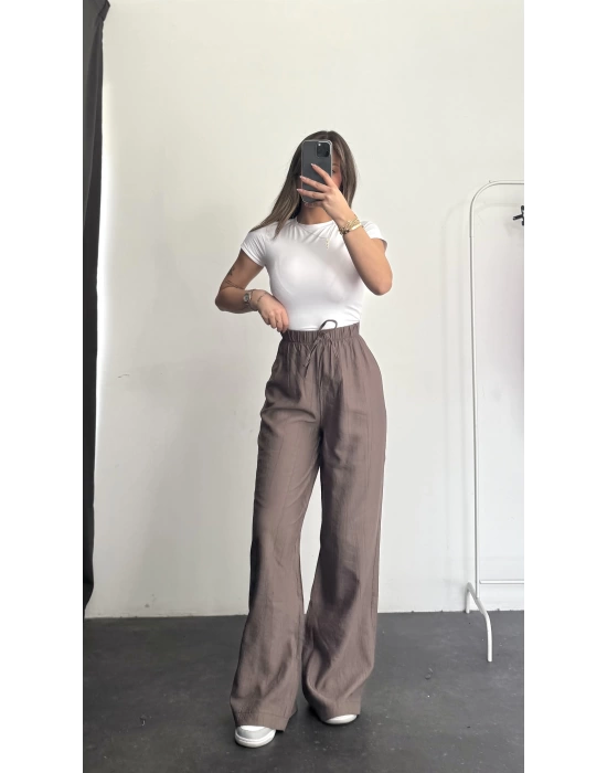 Olive Salaş Pantolon - Vizon