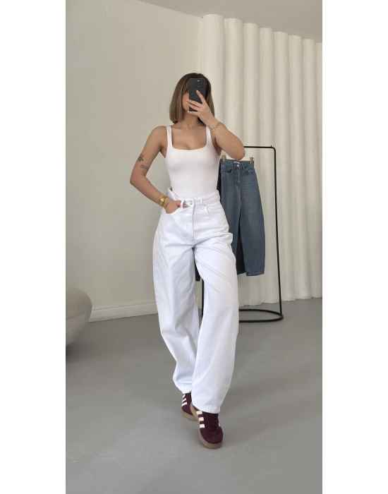 Own Barrel Jean - Beyaz