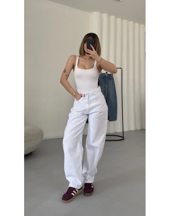 Own Barrel Jean - Beyaz