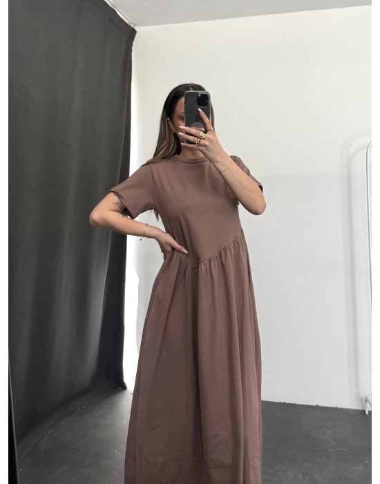 Oversize Pennie Elbise -Kahve