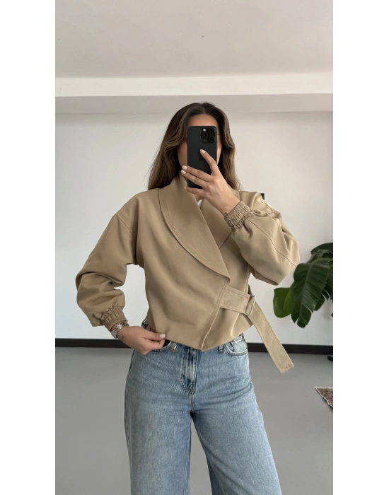 Penny Bomber Ceket - Bej