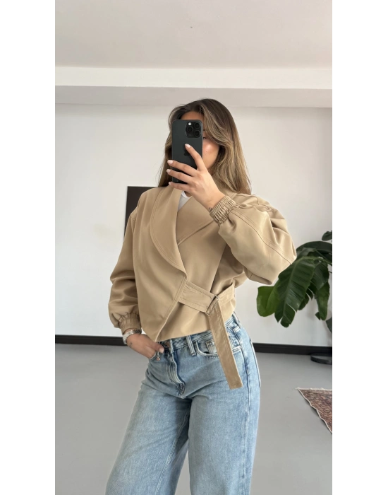 Penny Bomber Ceket - Bej