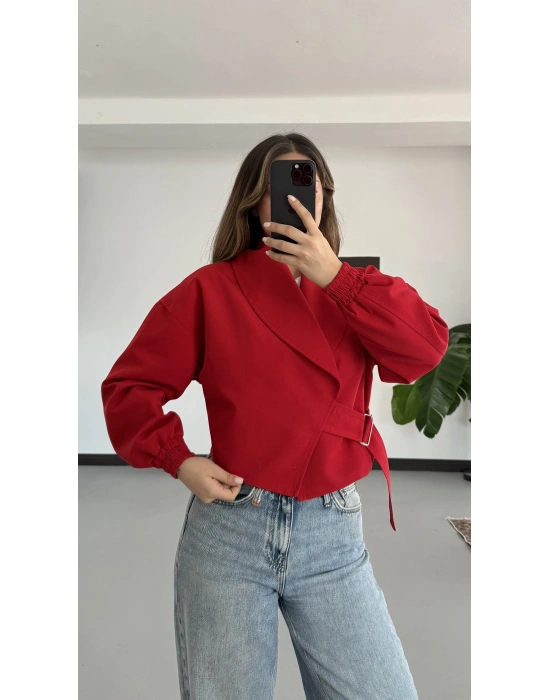 Penny Bomber Ceket - Kırmızı