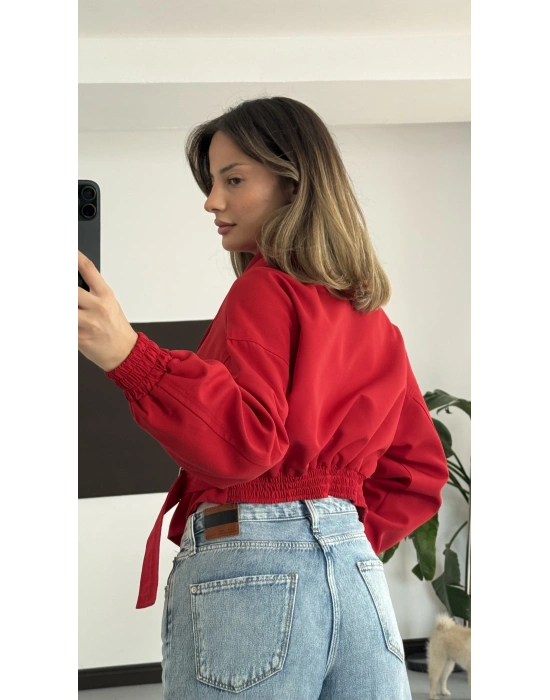 Penny Bomber Ceket - Kırmızı