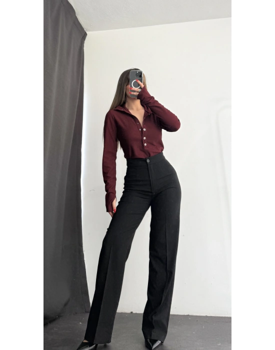 Petra Çıtçıt Detay Bluz - Bordo