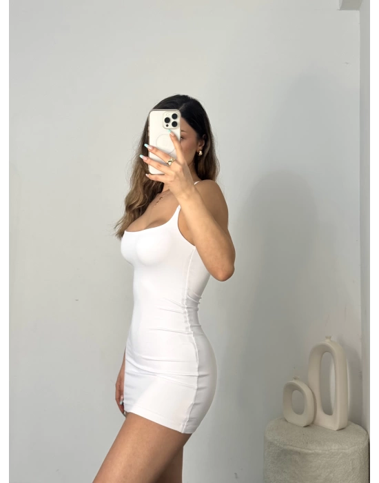 Premium Mini Elbise - Beyaz