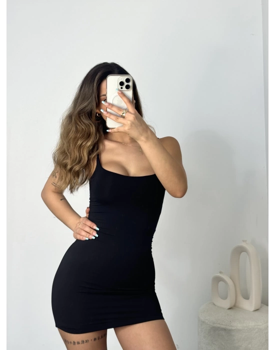 Premium Mini Elbise - Siyah