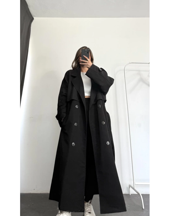 Queen Trençkot - Siyah