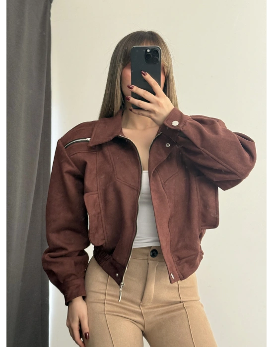 Rachel Süet Ceket - Camel