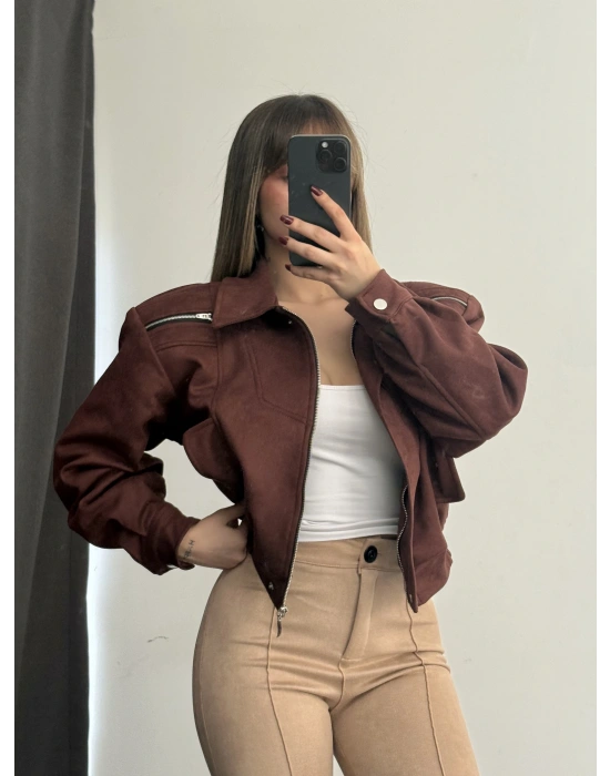 Rachel Süet Ceket - Camel