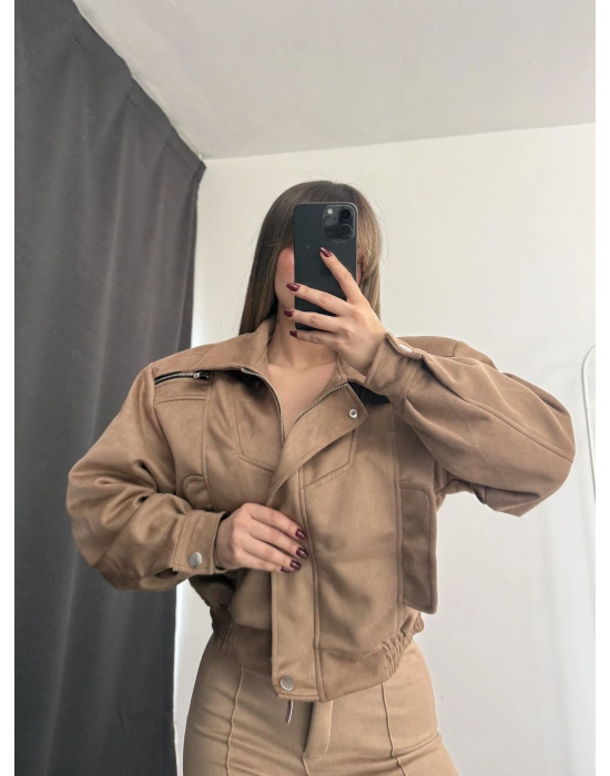 Rachel Süet Ceket - Kahve