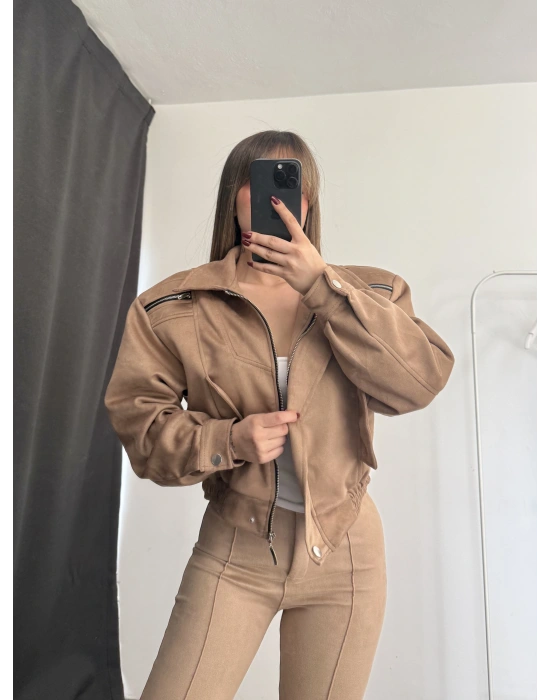 Rachel Süet Ceket - Kahve