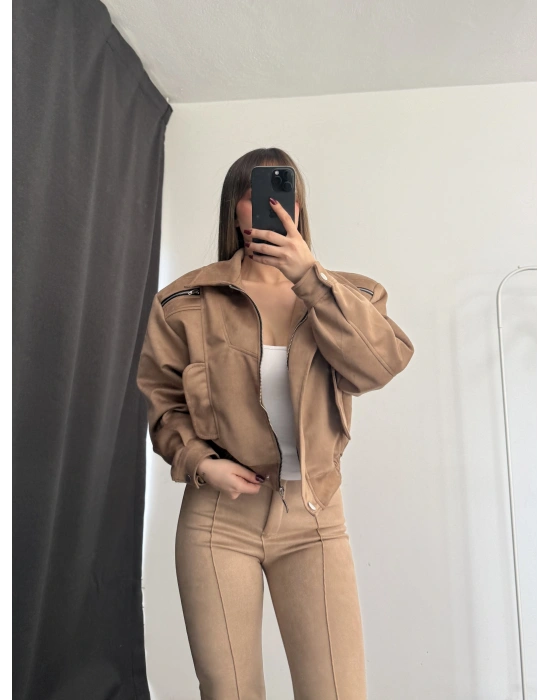 Rachel Süet Ceket - Kahve