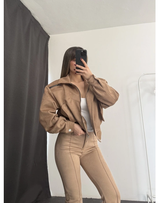 Rachel Süet Ceket - Kahve