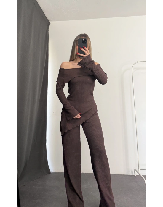 Rebeca Asimetrik Takım - Kahve