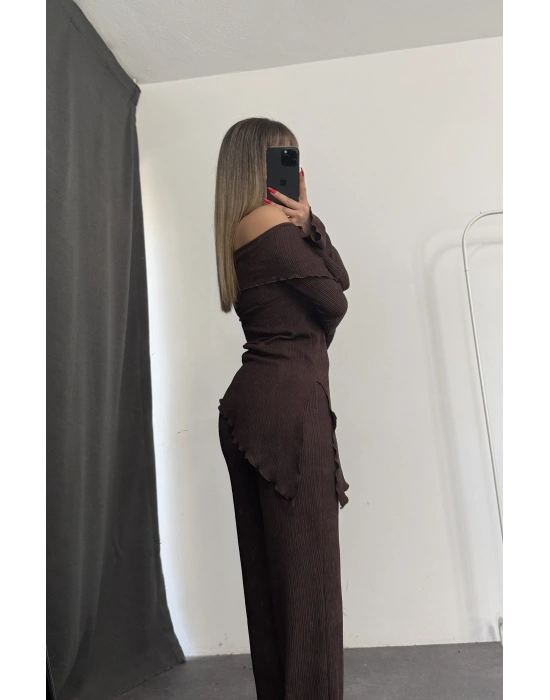 Rebeca Asimetrik Takım - Kahve