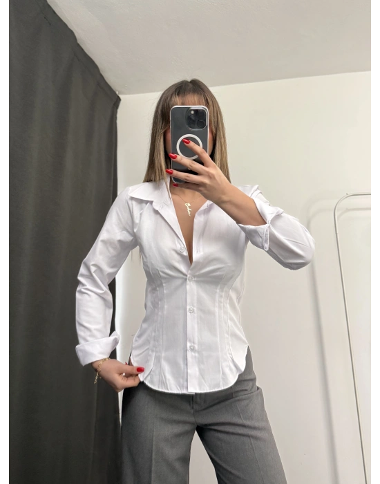 Rita Pensli Gömlek - Beyaz