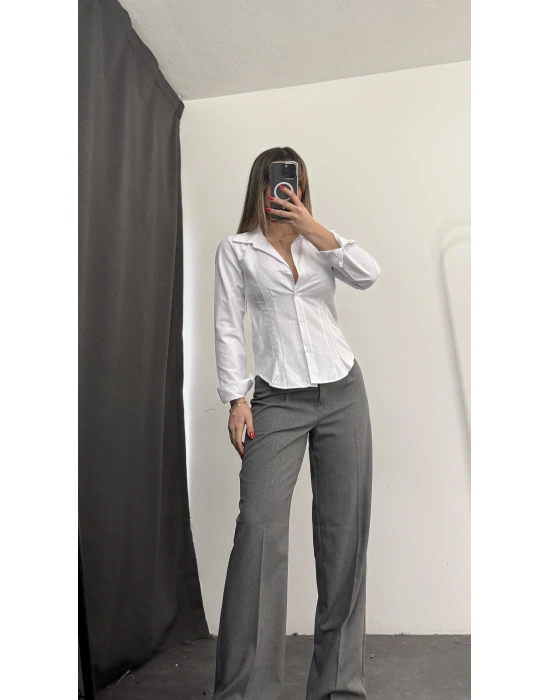 Rita Pensli Gömlek - Beyaz