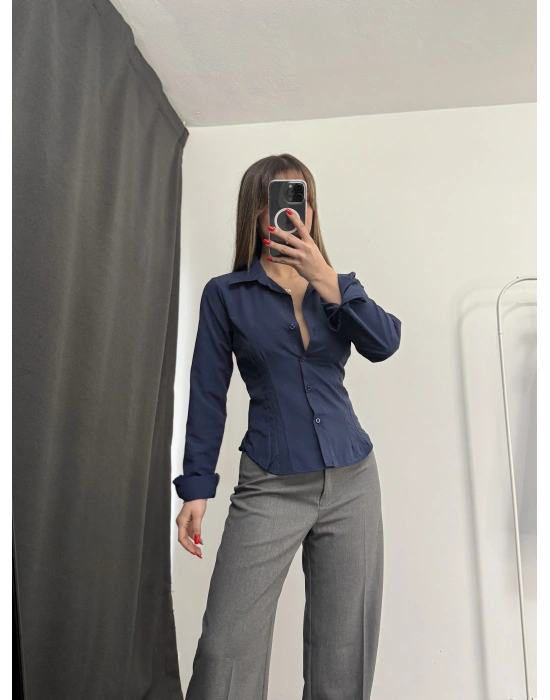 Rita Pensli Gömlek - Lacivert