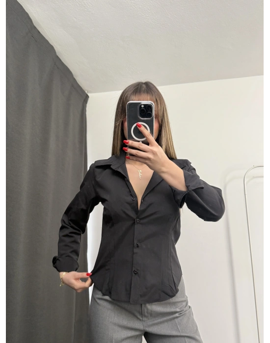 Rita Pensli Gömlek - Siyah