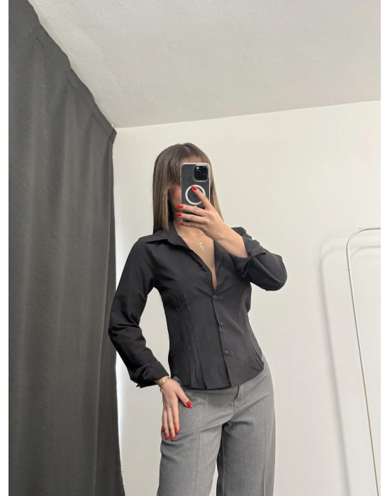 Rita Pensli Gömlek - Siyah